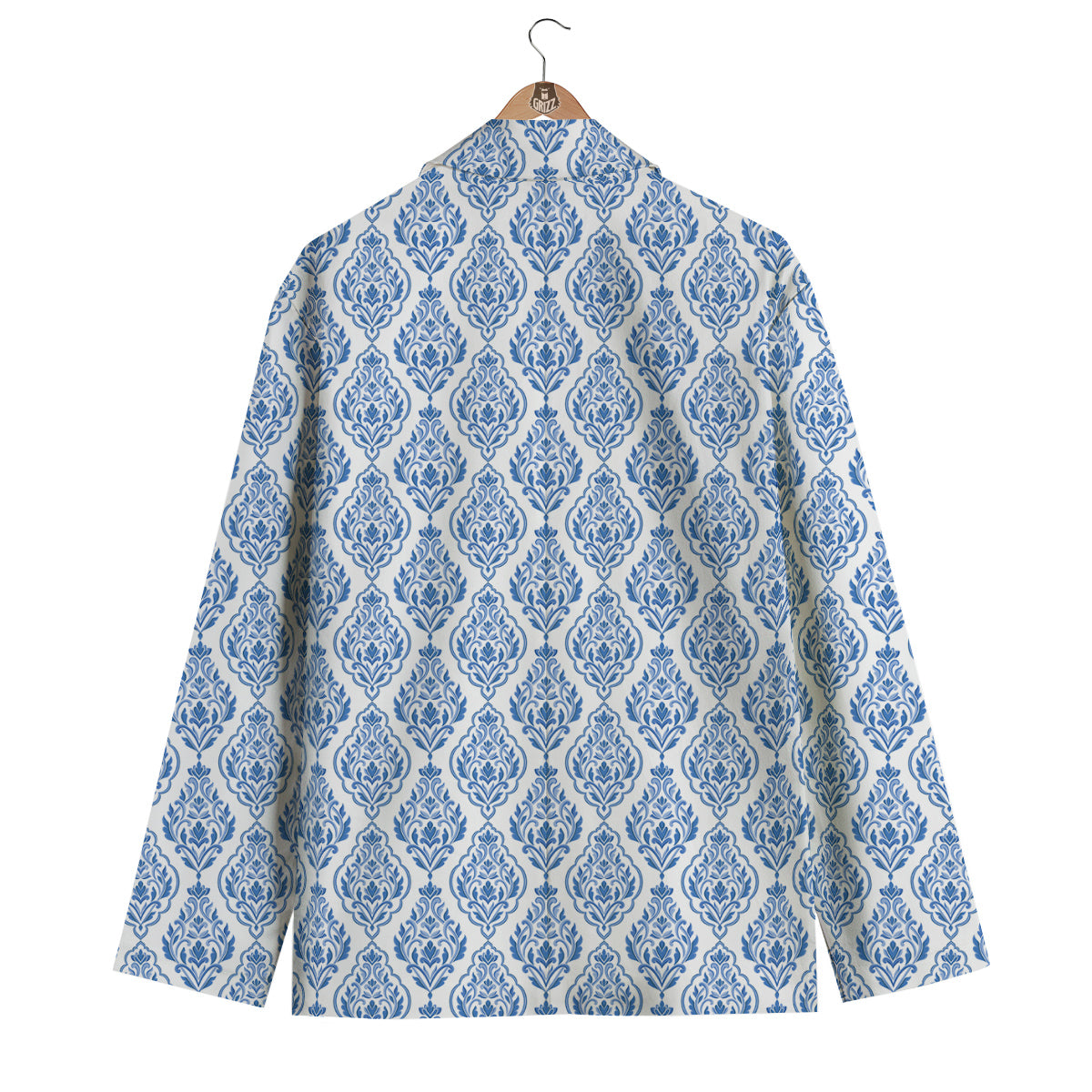 Boho Damask Print Pattern Men's Blazer-grizzshop