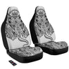 Boho Elephant White And Black Print Car Seat Covers-grizzshop