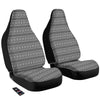 Boho Tribal White And Black Print Car Seat Covers-grizzshop