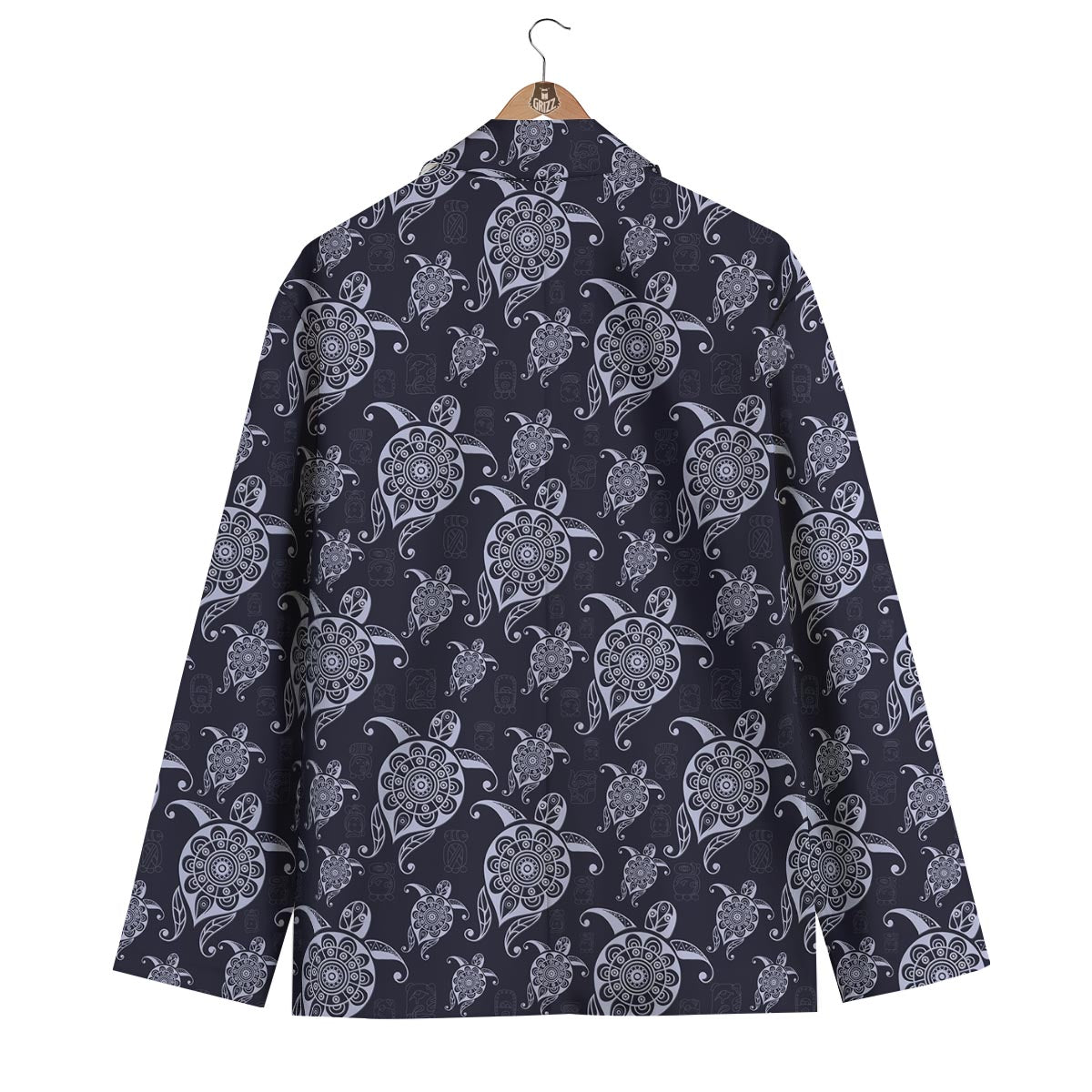 Boho Turtle Aztec Men's Blazer-grizzshop