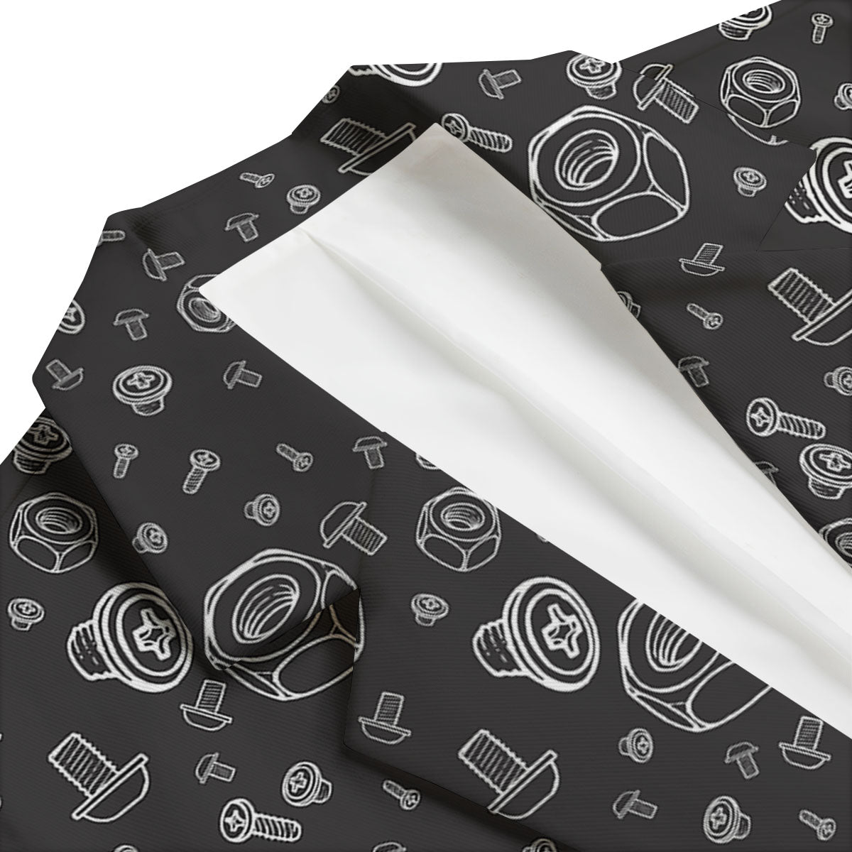 Bolts and Mechanic Nuts Print Pattern Men's Blazer-grizzshop