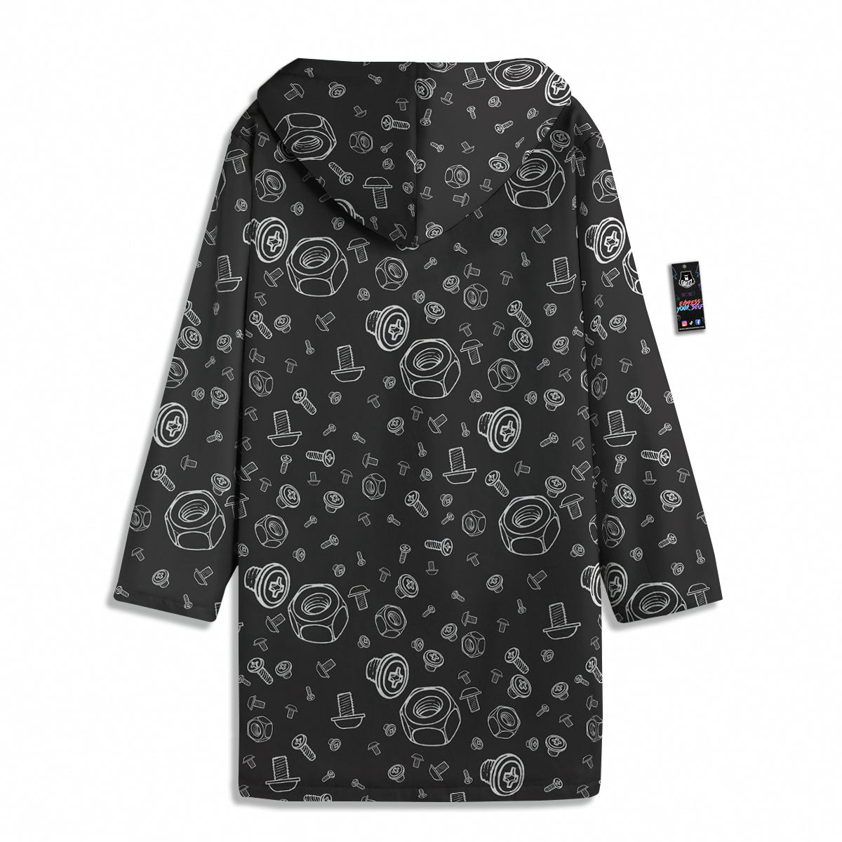 Bolts and Mechanic Nuts Print Pattern Men's Windbreaker Jacket-grizzshop