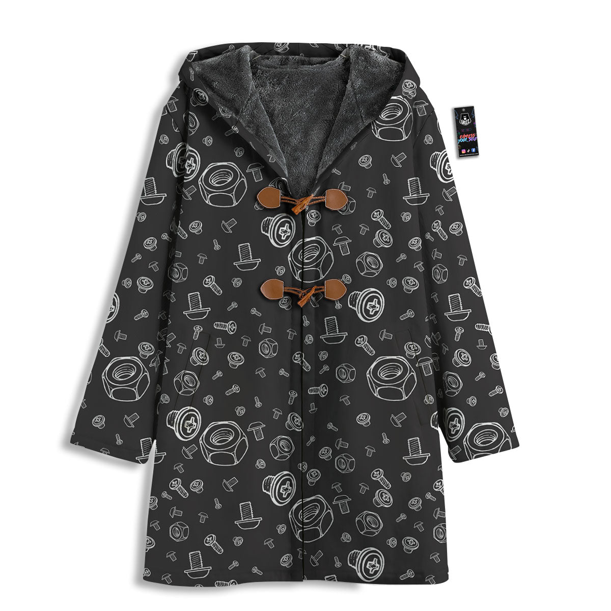 Bolts and Mechanic Nuts Print Pattern Men's Windbreaker Jacket-grizzshop