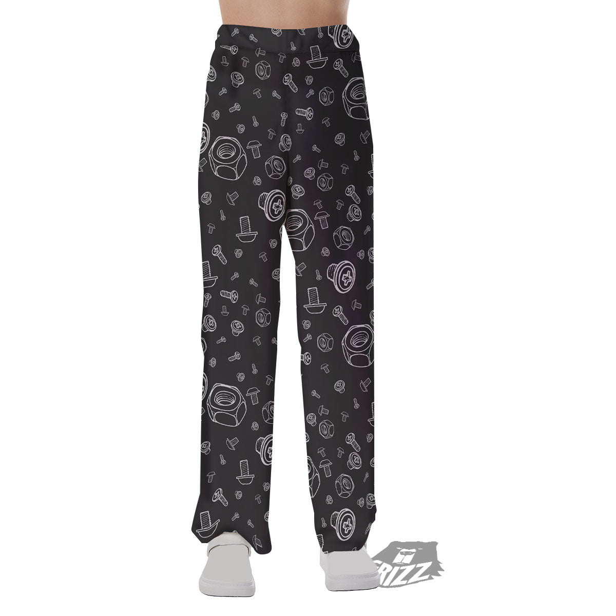 Bolts and Mechanic Nuts Print Pattern Pajama Pants-grizzshop