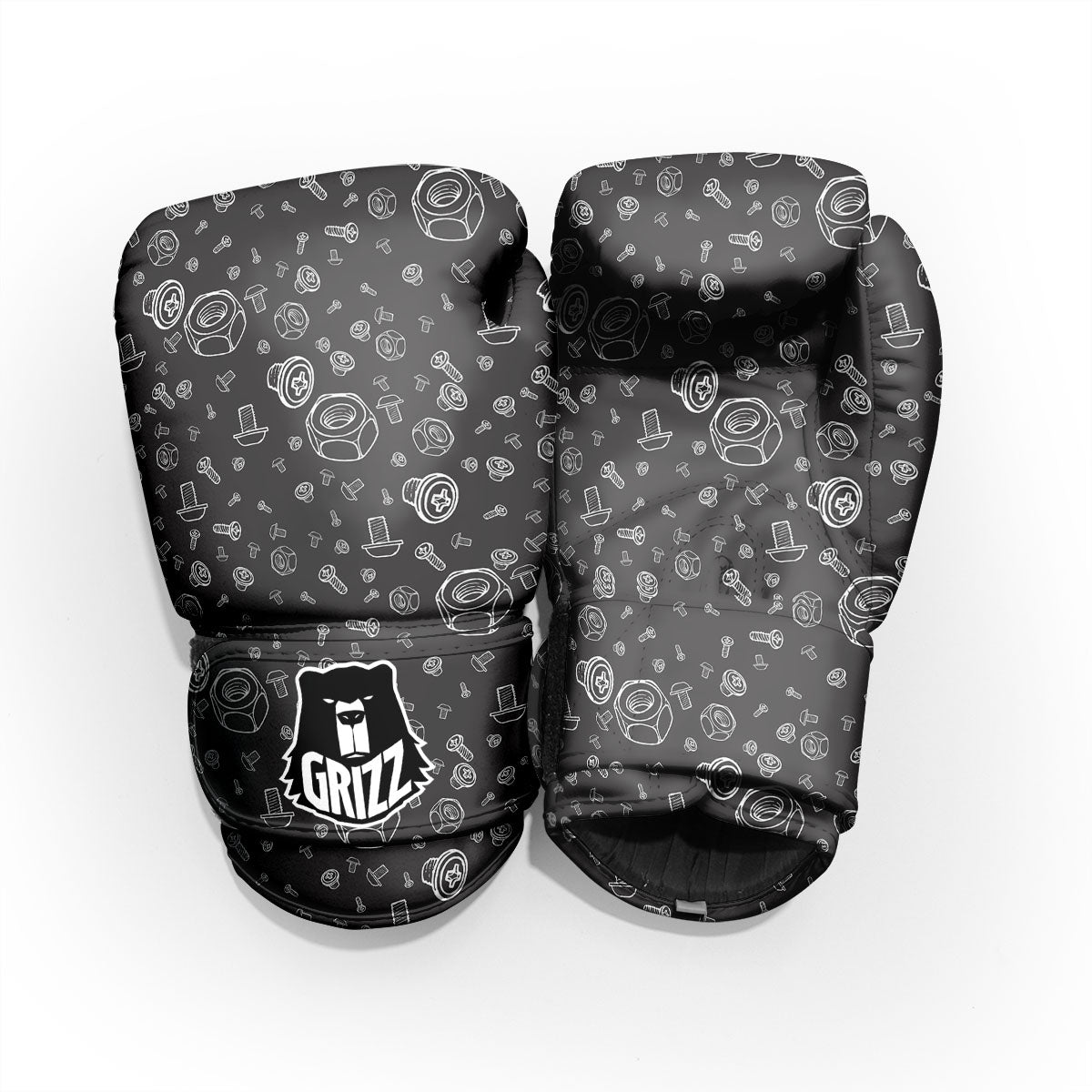 Bolts and Mechanic Nuts Print Pattern Pro Boxing Glove