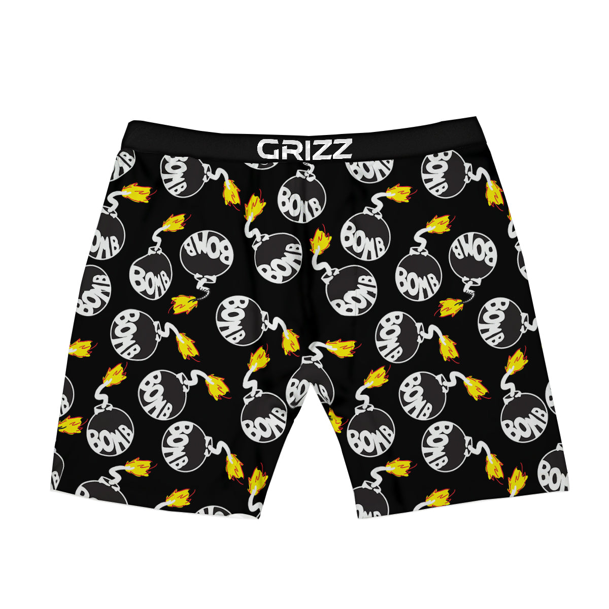 Bomb And Fire Print Pattern Boxer Briefs-grizzshop