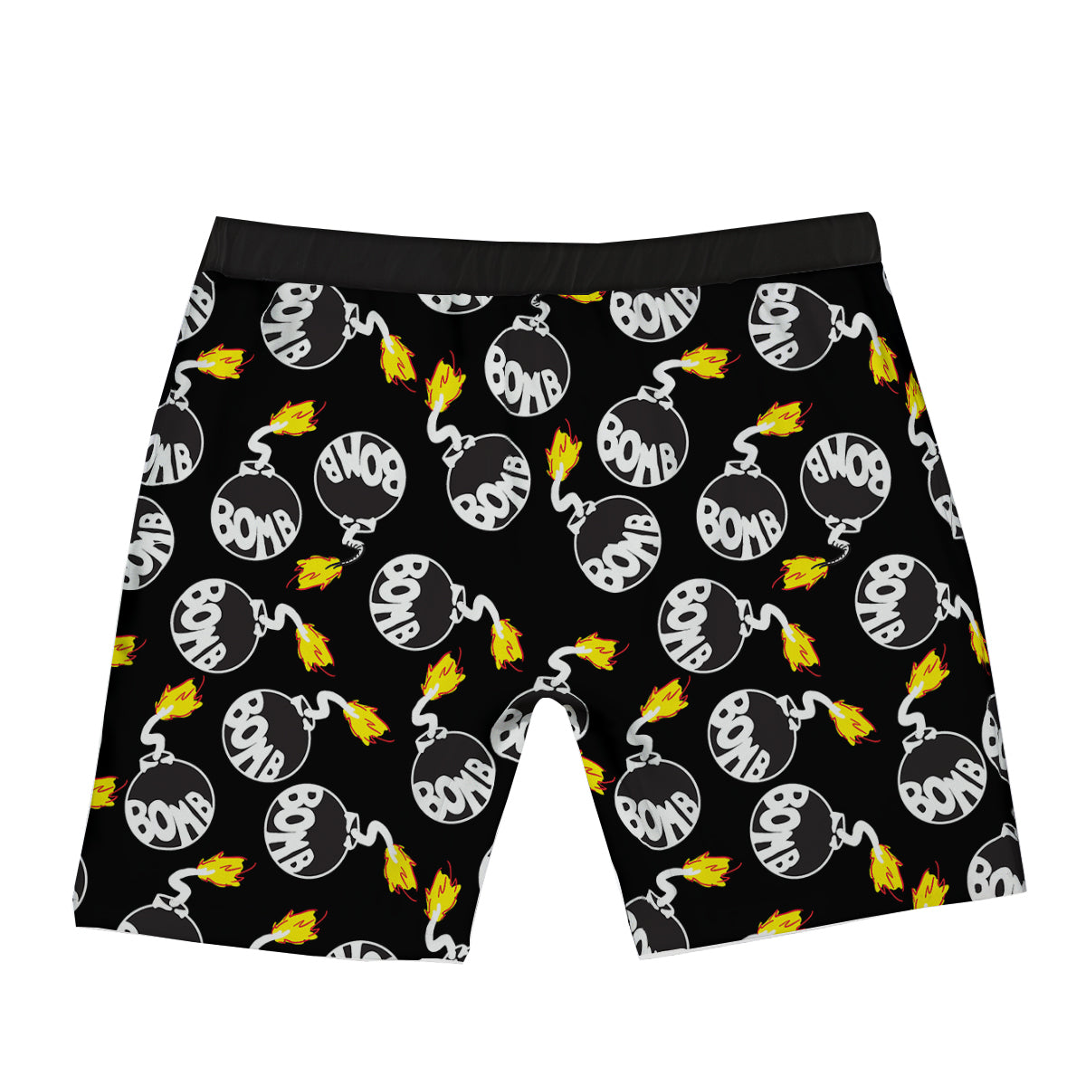 Bomb And Fire Print Pattern Boxer Briefs-grizzshop