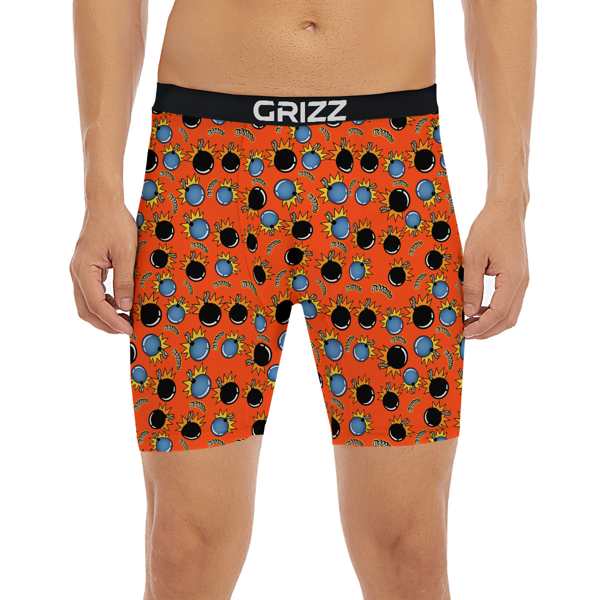 Bomb Bamm Print Pattern Boxer Briefs-grizzshop