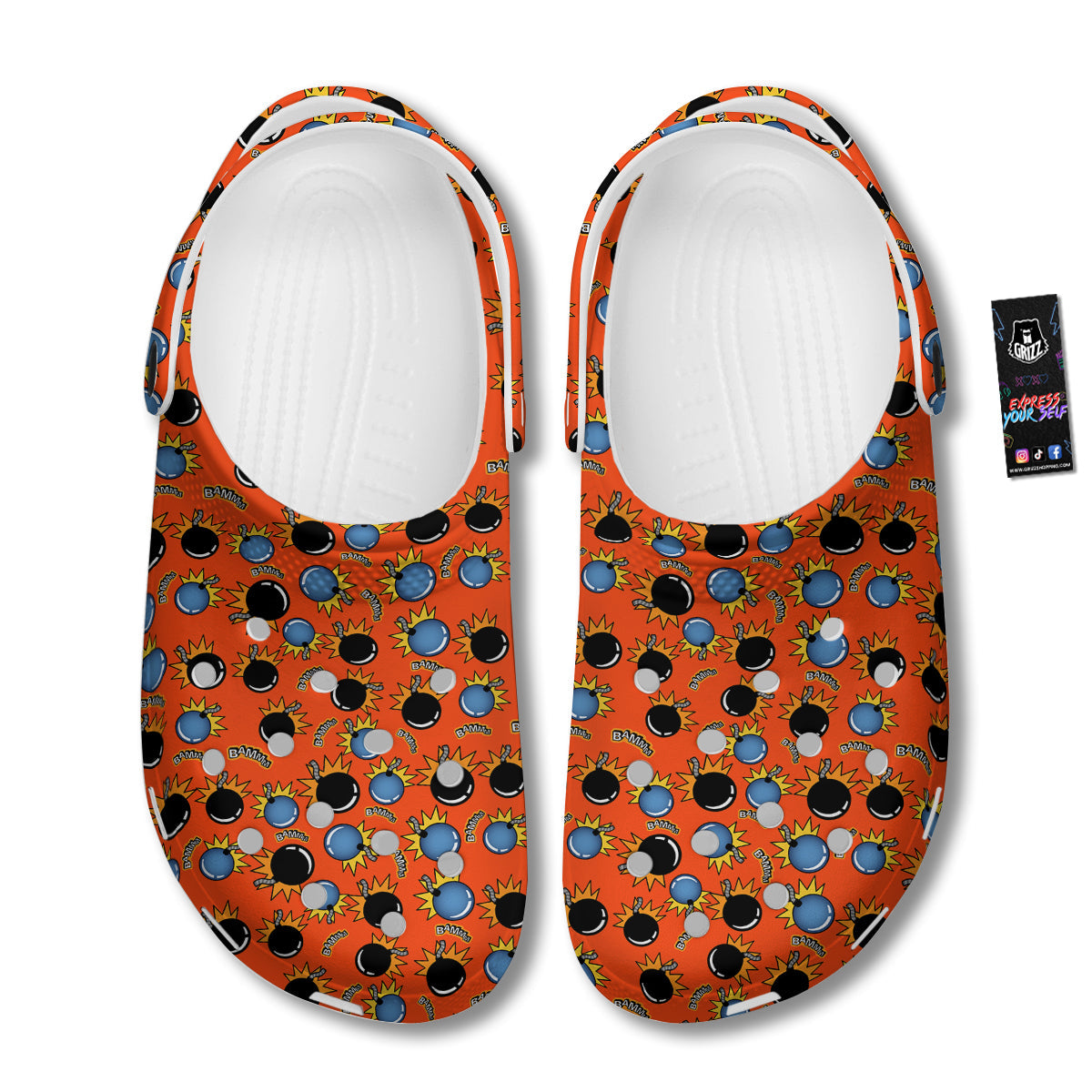 Bomb Bamm Print Pattern Clog-grizzshop