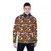 Bomb Boom Comic Graffiti Print Pattern Baseball Jacket-grizzshop