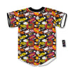 Bomb Boom Comic Graffiti Print Pattern Baseball Jersey-grizzshop