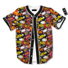 Bomb Boom Comic Graffiti Print Pattern Baseball Jersey-grizzshop