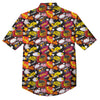 Bomb Boom Comic Graffiti Print Pattern Button Up Shirt-grizzshop