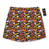 Bomb Boom Comic Graffiti Print Pattern Men's Running Shorts-grizzshop