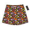 Bomb Boom Comic Graffiti Print Pattern Men's Running Shorts-grizzshop