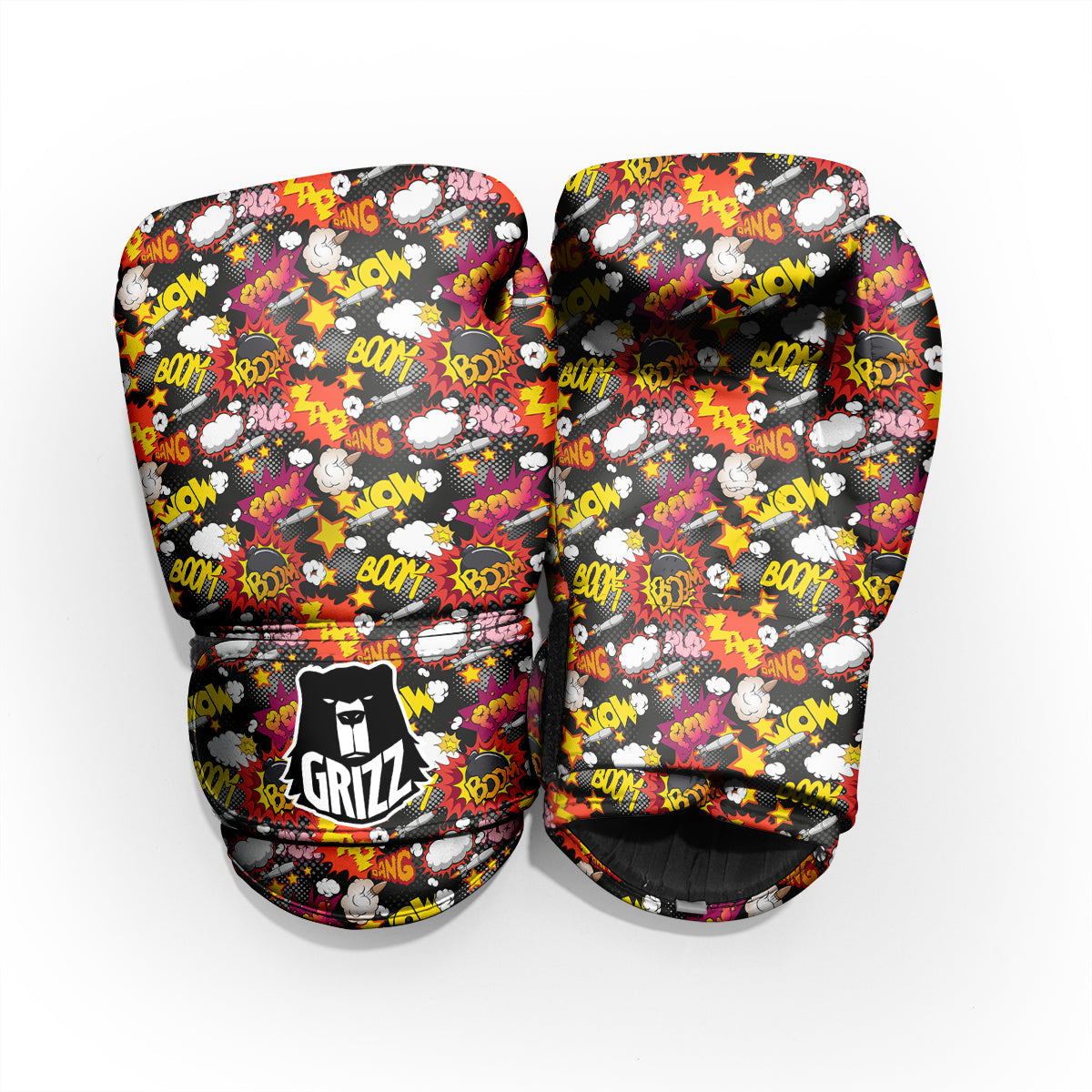 Bomb Boom Comic Graffiti Print Pattern Pro Boxing Glove