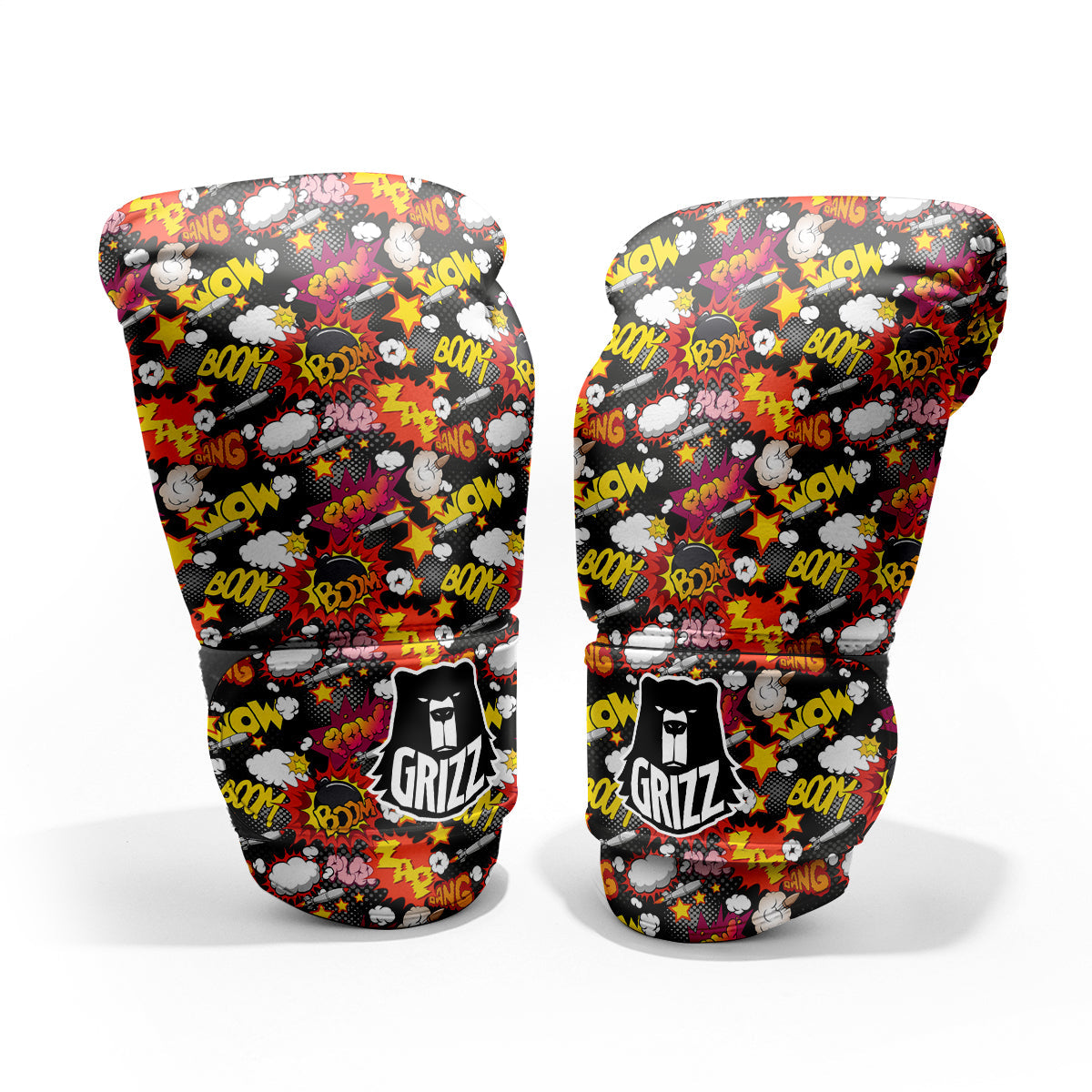 Bomb Boom Comic Graffiti Print Pattern Pro Boxing Glove