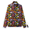 Bomb Boom Comic Graffiti Print Pattern Track Jacket-grizzshop