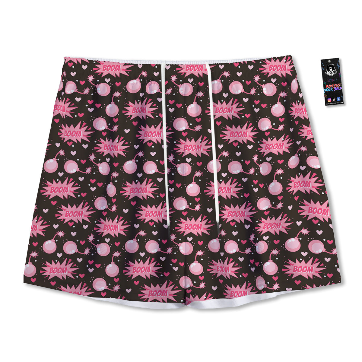 Donut Girly Unicorn Print Pattern Mesh Shorts