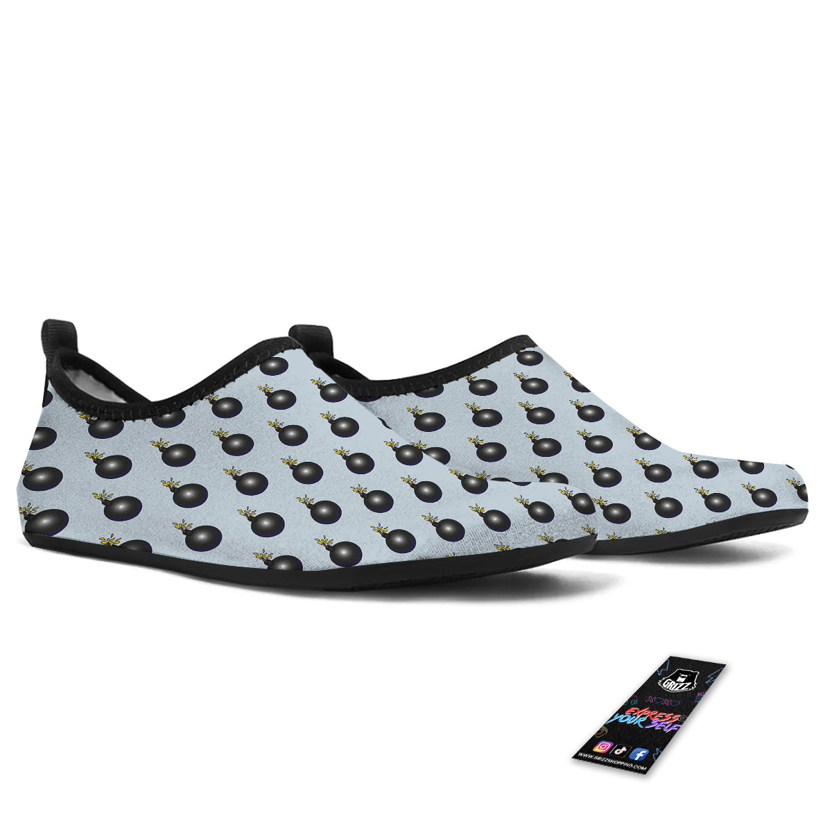 Bomb Vintage Print Pattern Water Shoes-grizzshop
