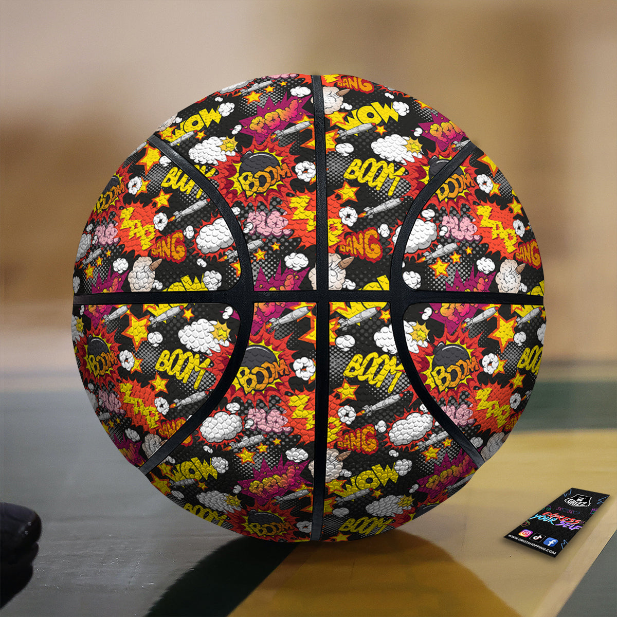 Bomb Boom Comic Graffiti Print Pattern Basketball