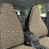 Bone And Beige Paw Print Pattern Car Seat Covers-grizzshop