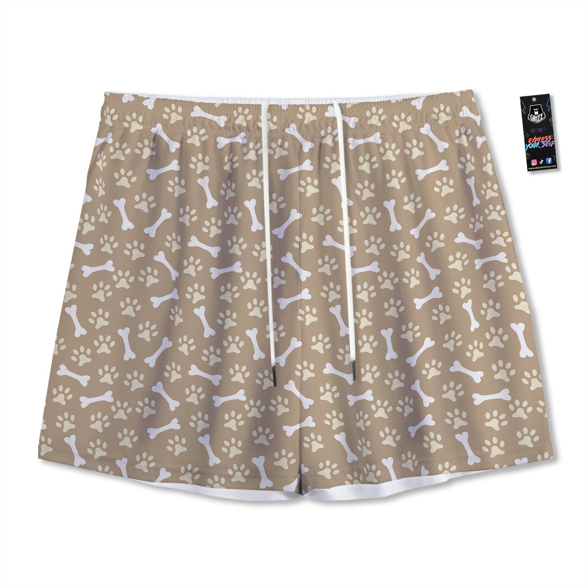 Cloud Cute Print Pattern Mesh Shorts