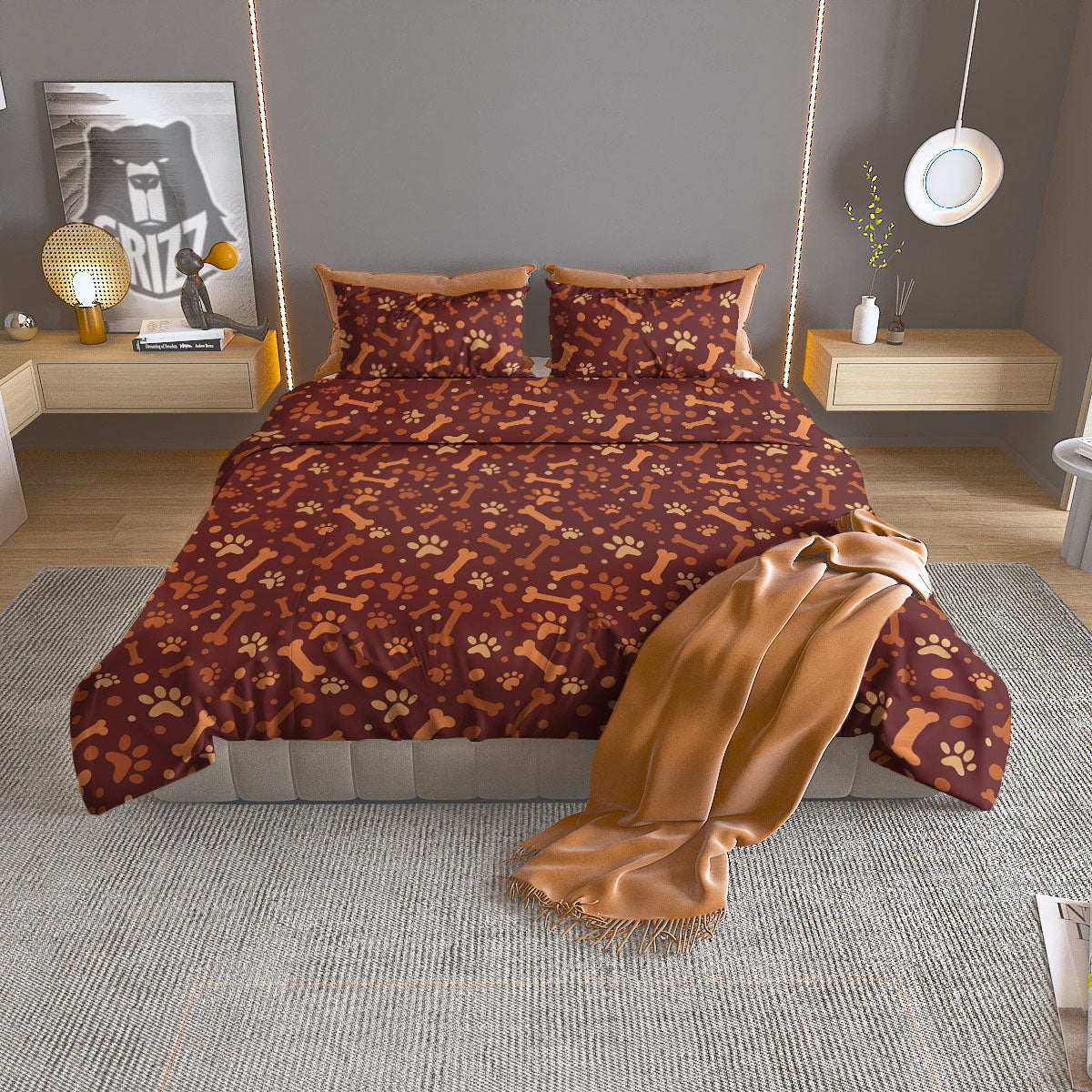Buffalo Check Black And Green Print Duvet Cover Bedding Set