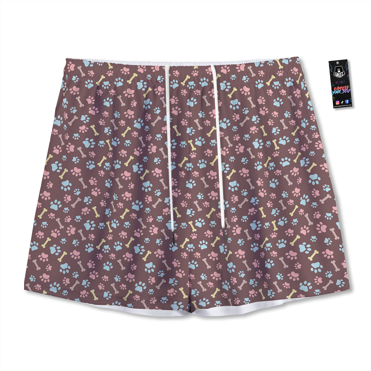 Buffalo Check Dark Grey And Black Print Mesh Shorts