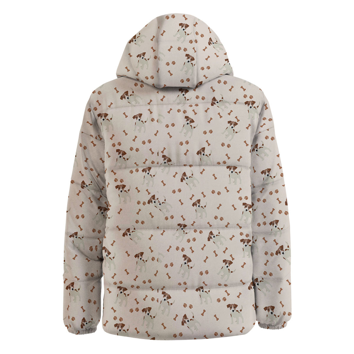 Bone And Jack Russell Terrier Print Pattern Down Jacket-grizzshop