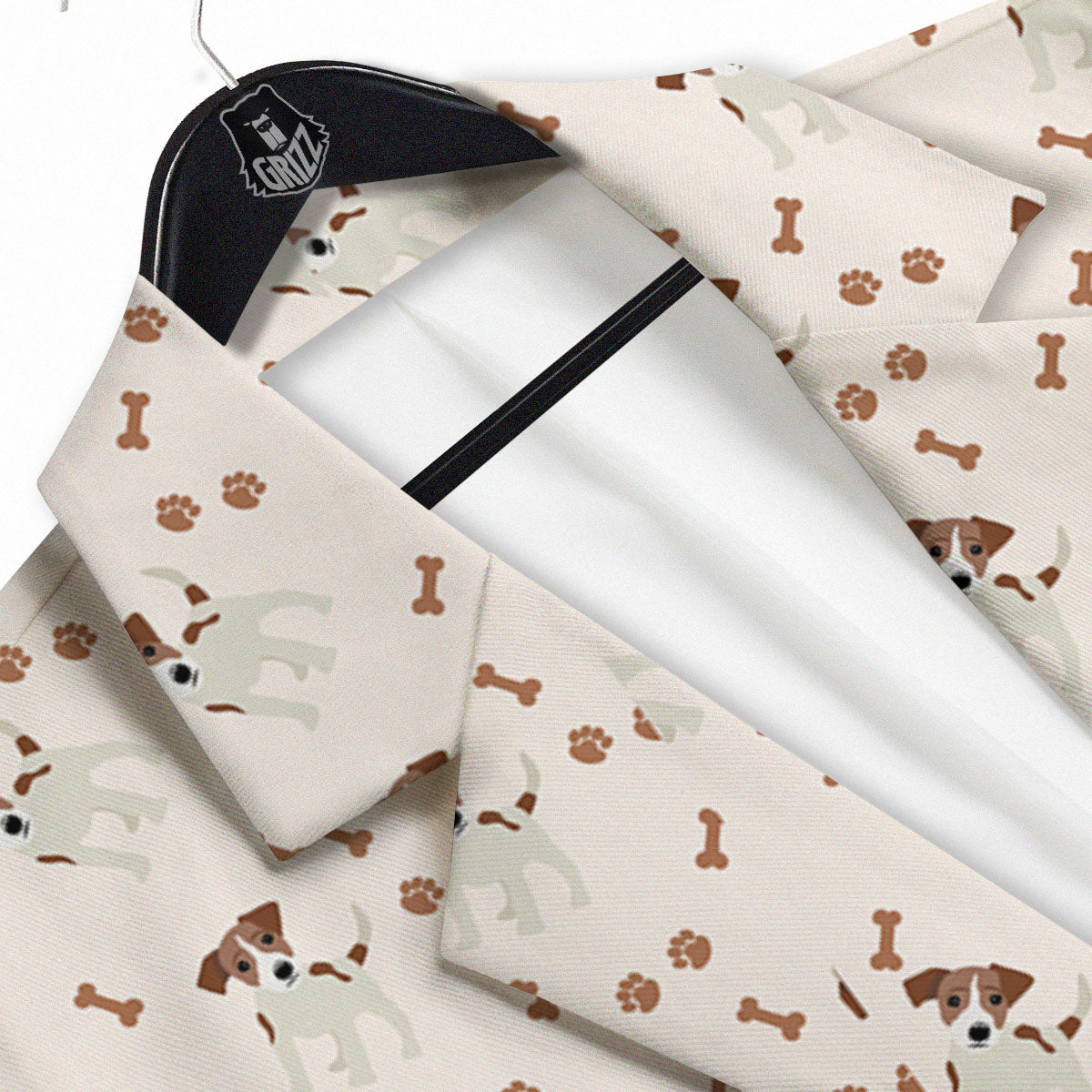 Bone And Jack Russell Terrier Print Pattern Men's Sport Coat-grizzshop