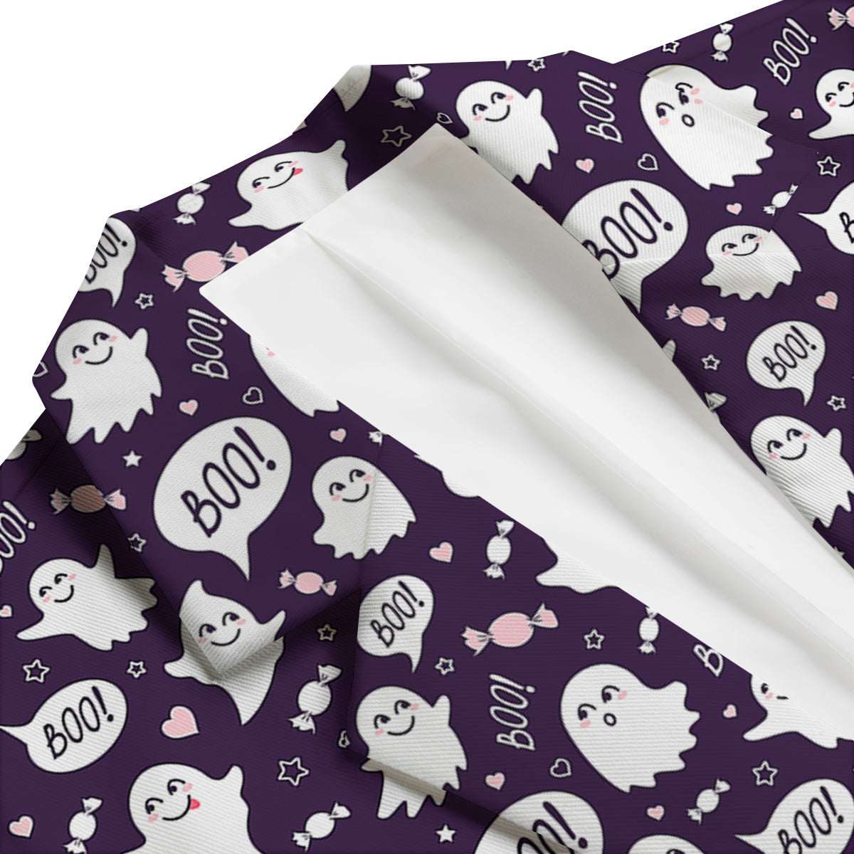 Boo Cute Ghost Print Pattern Men's Blazer-grizzshop