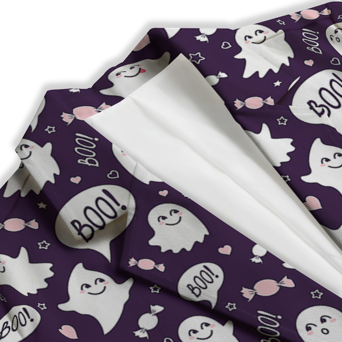 Boo Cute Ghost Print Pattern Women's Blazer-grizzshop