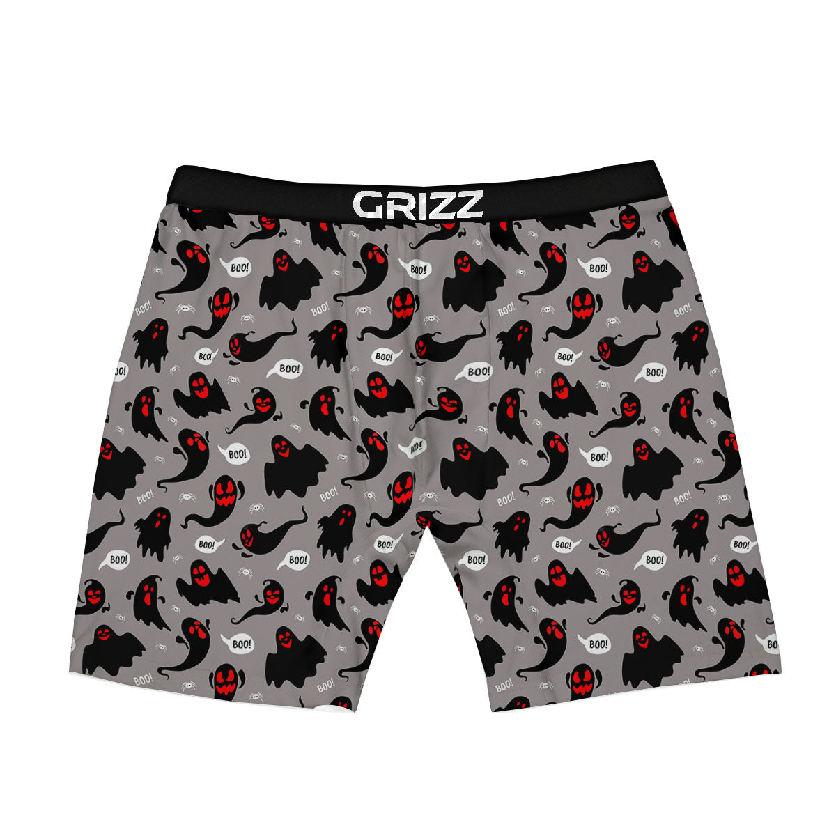 Boo Ghost Print Pattern Boxer Briefs-grizzshop