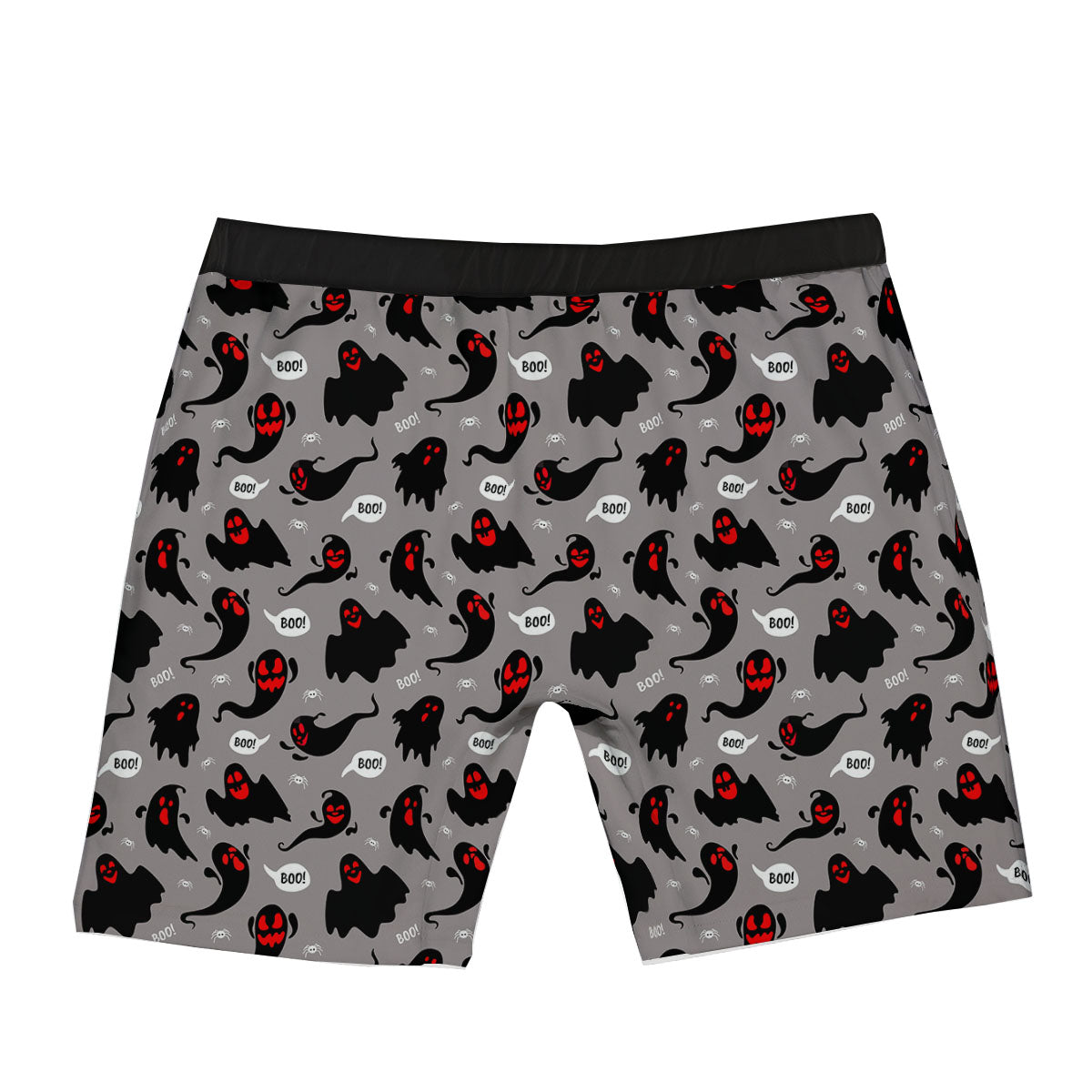 Boo Ghost Print Pattern Boxer Briefs-grizzshop