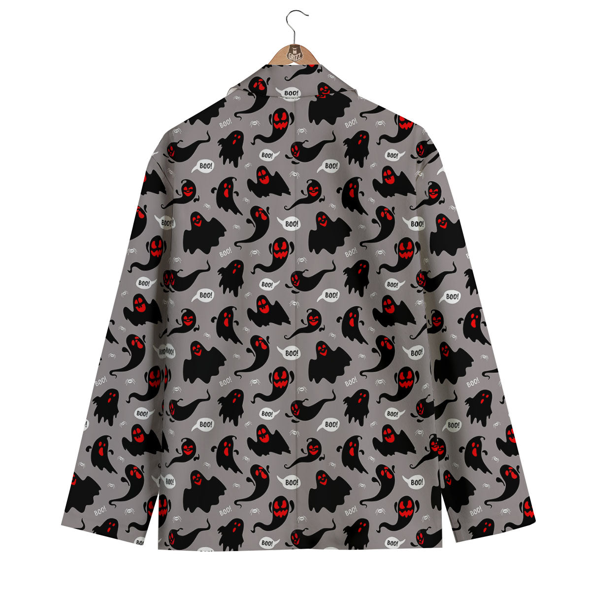 Boo Ghost Print Pattern Men's Blazer-grizzshop