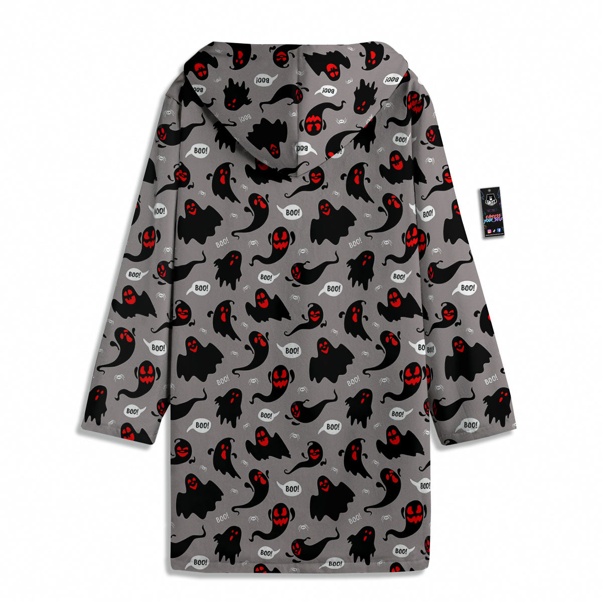 Boo Ghost Print Pattern Men's Windbreaker Jacket-grizzshop