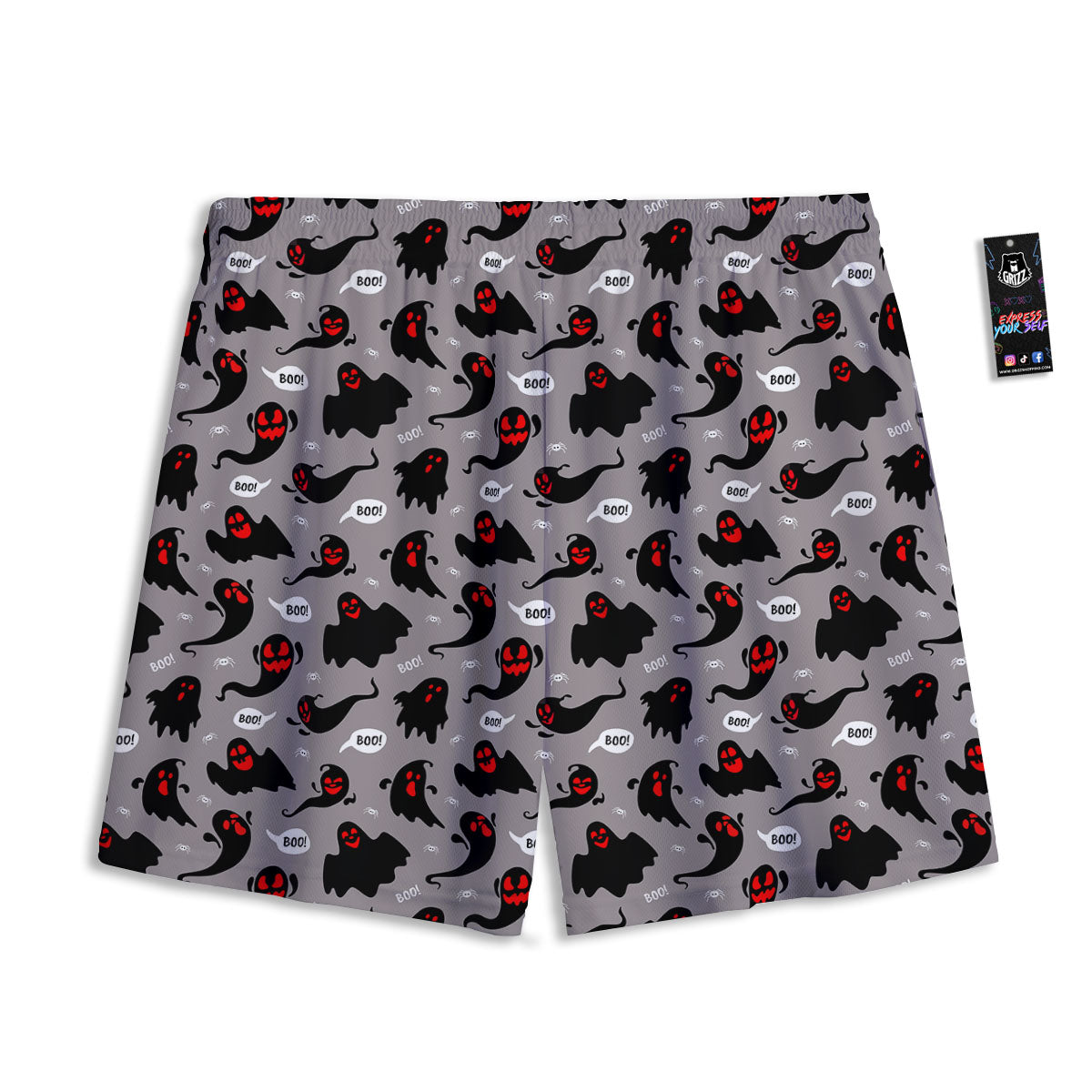 Buffalo Check Fire Yellow Print Pattern Mesh Shorts