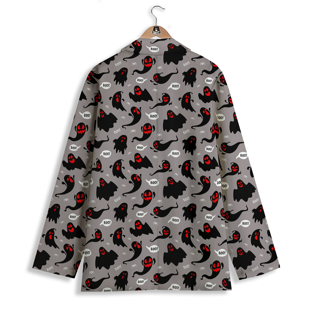 Boo Ghost Print Pattern Women's Blazer-grizzshop