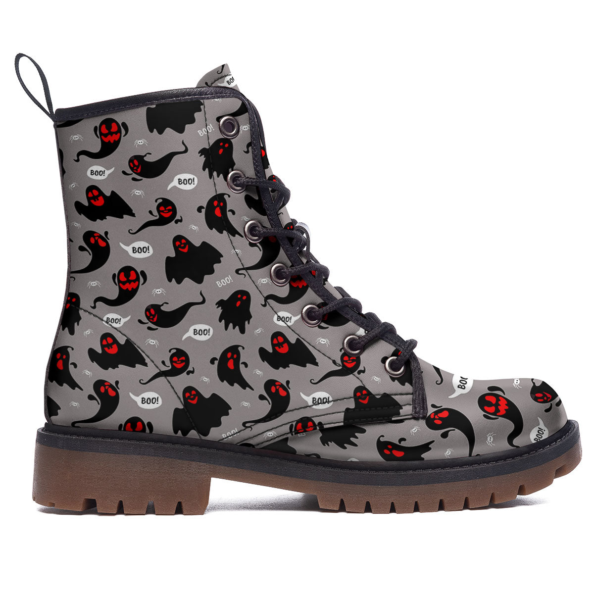 Boo Ghost Print Pattern Work Boots-grizzshop