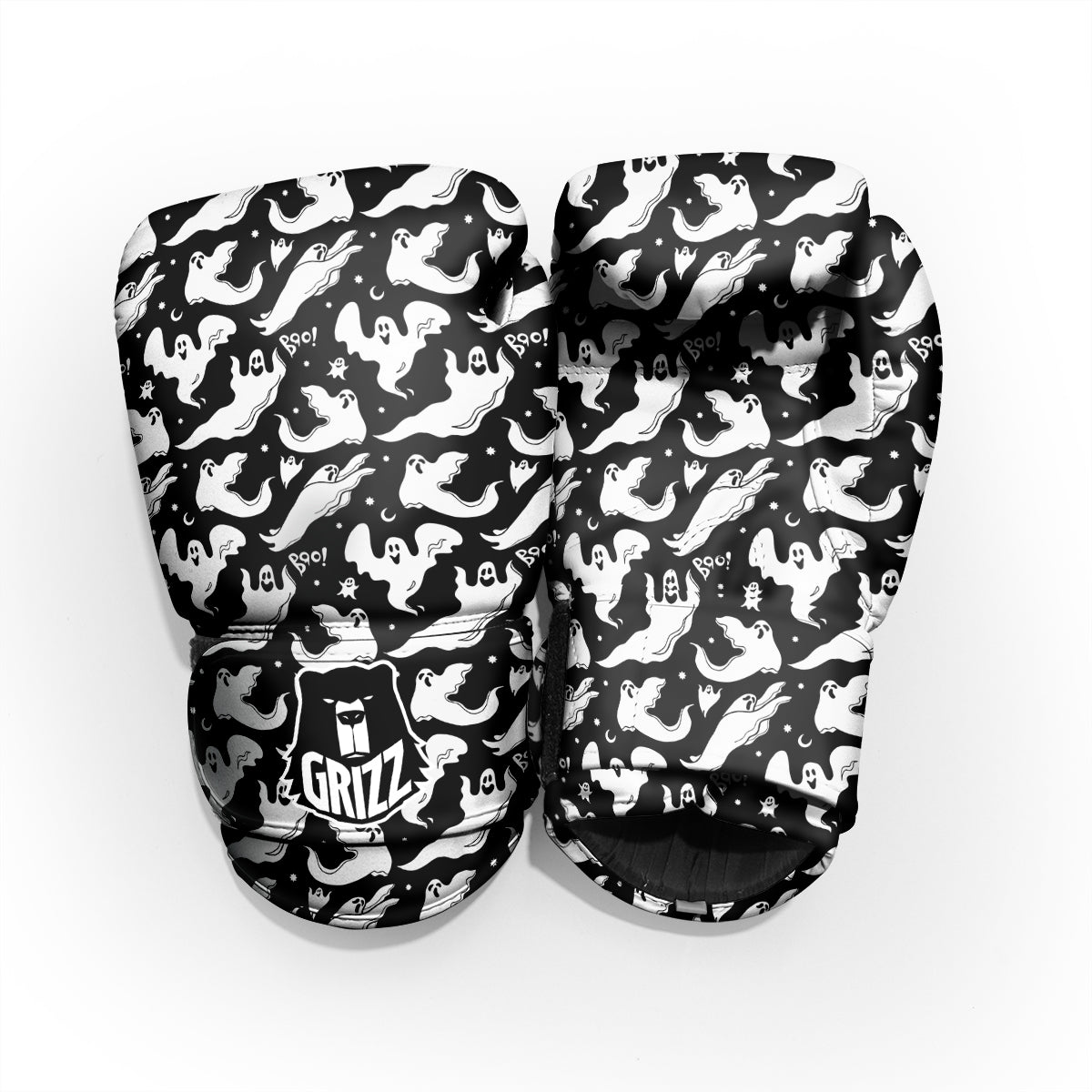 Boo Scary Ghost Print Pattern Pro Boxing Glove