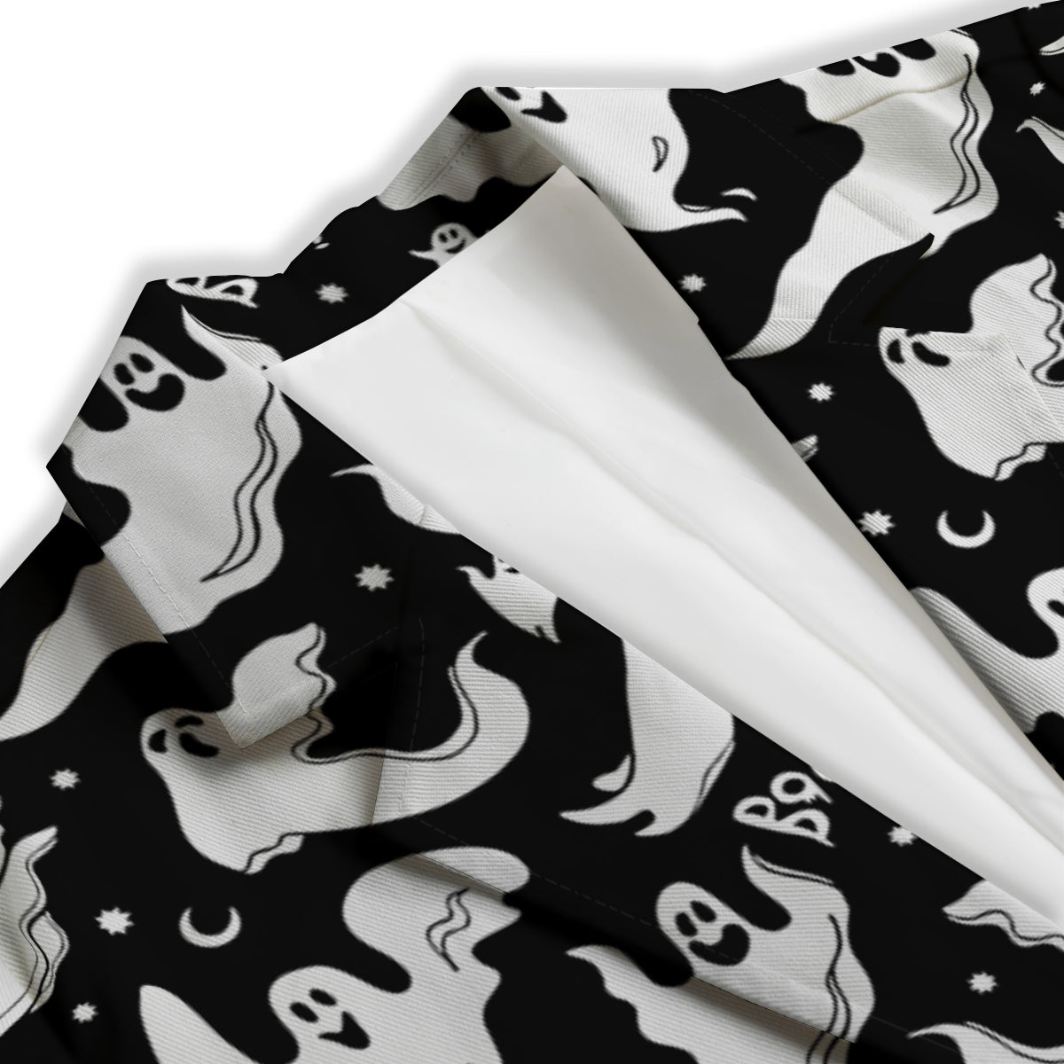 Boo Scary Ghost Print Pattern Women's Blazer-grizzshop
