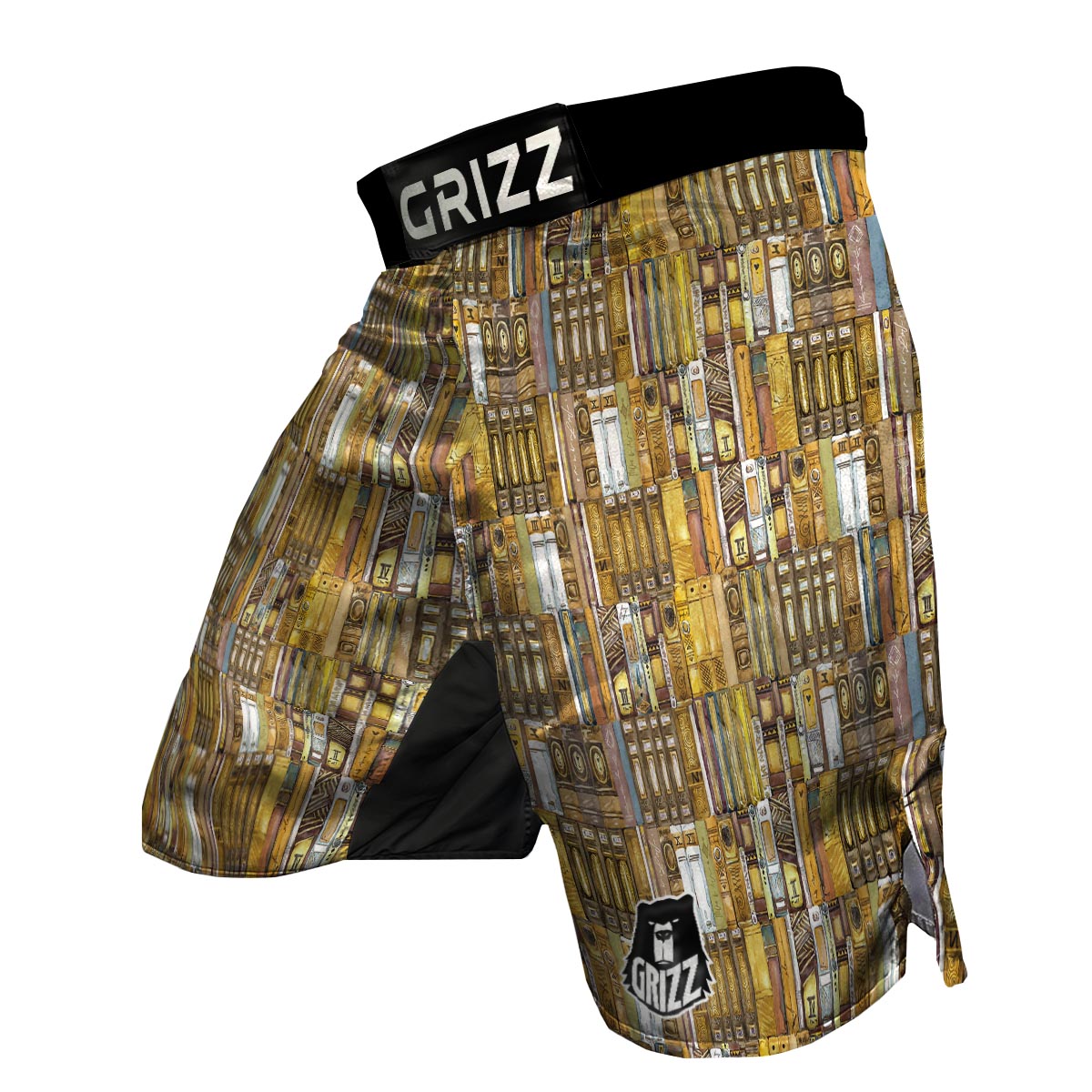 Book Lover Library Librarian Pattern Print MMA Shorts-grizzshop