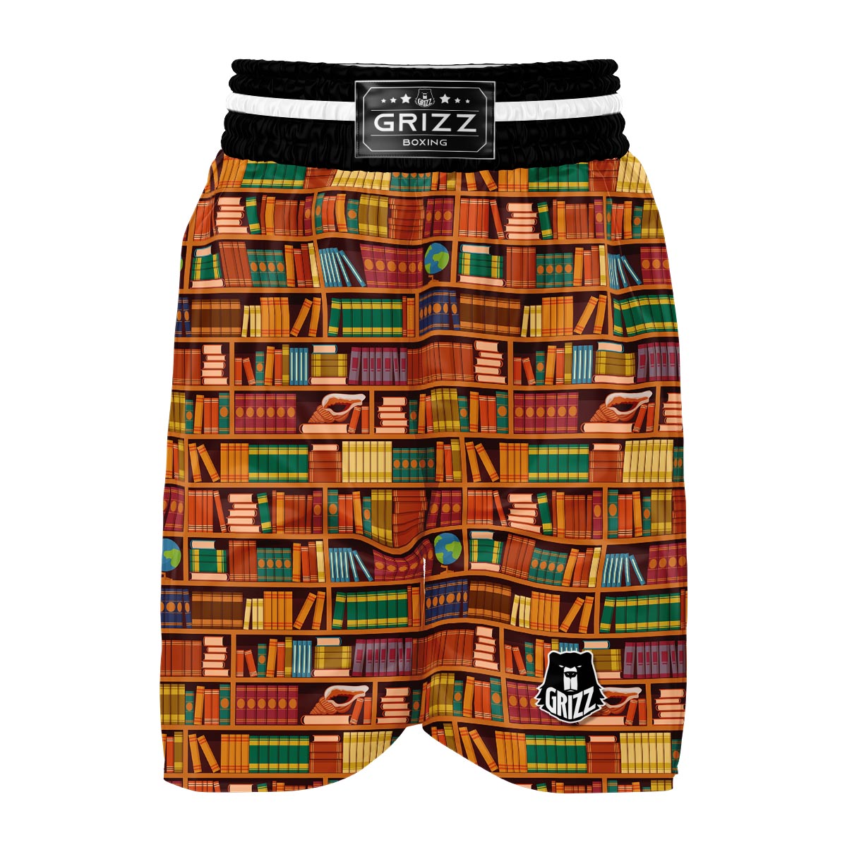 Book Lover Library Librarian Print Pattern Boxing Shorts-grizzshop