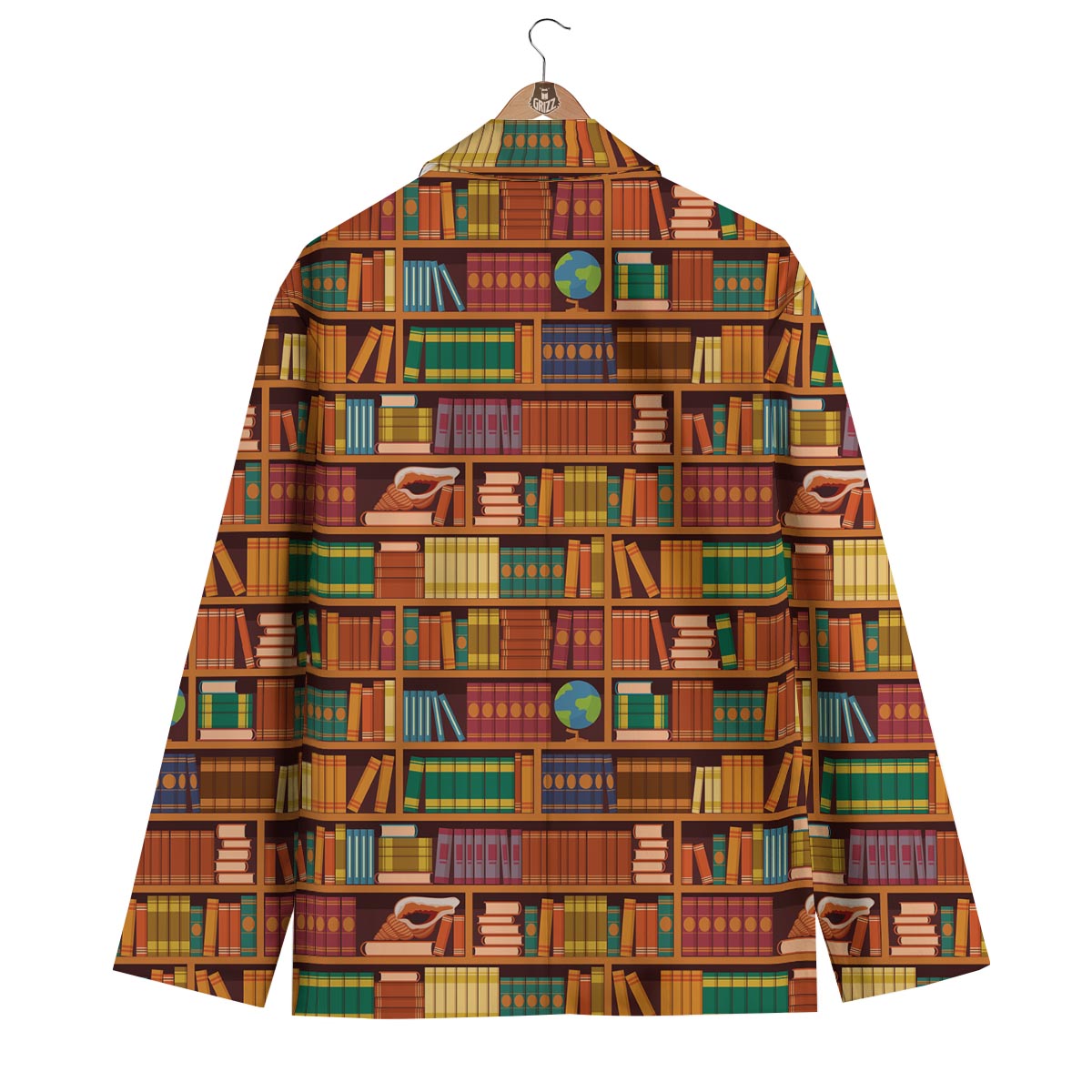 Book Lover Library Librarian Print Pattern Men's Blazer-grizzshop