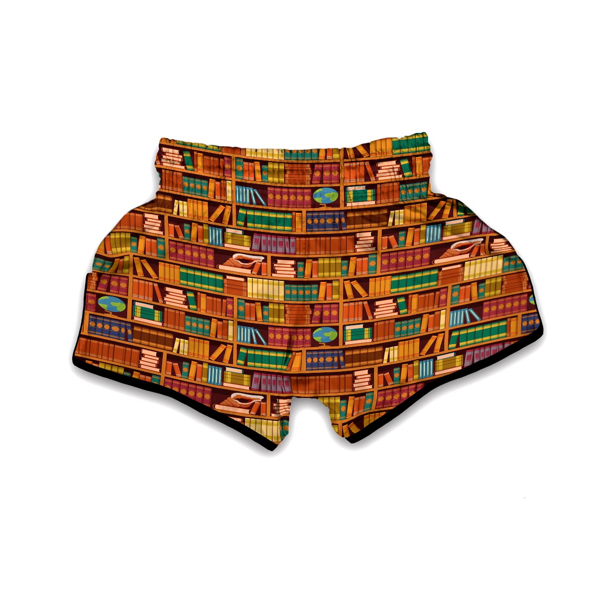 Book Lover Library Librarian Print Pattern Muay Thai Boxing Shorts-grizzshop