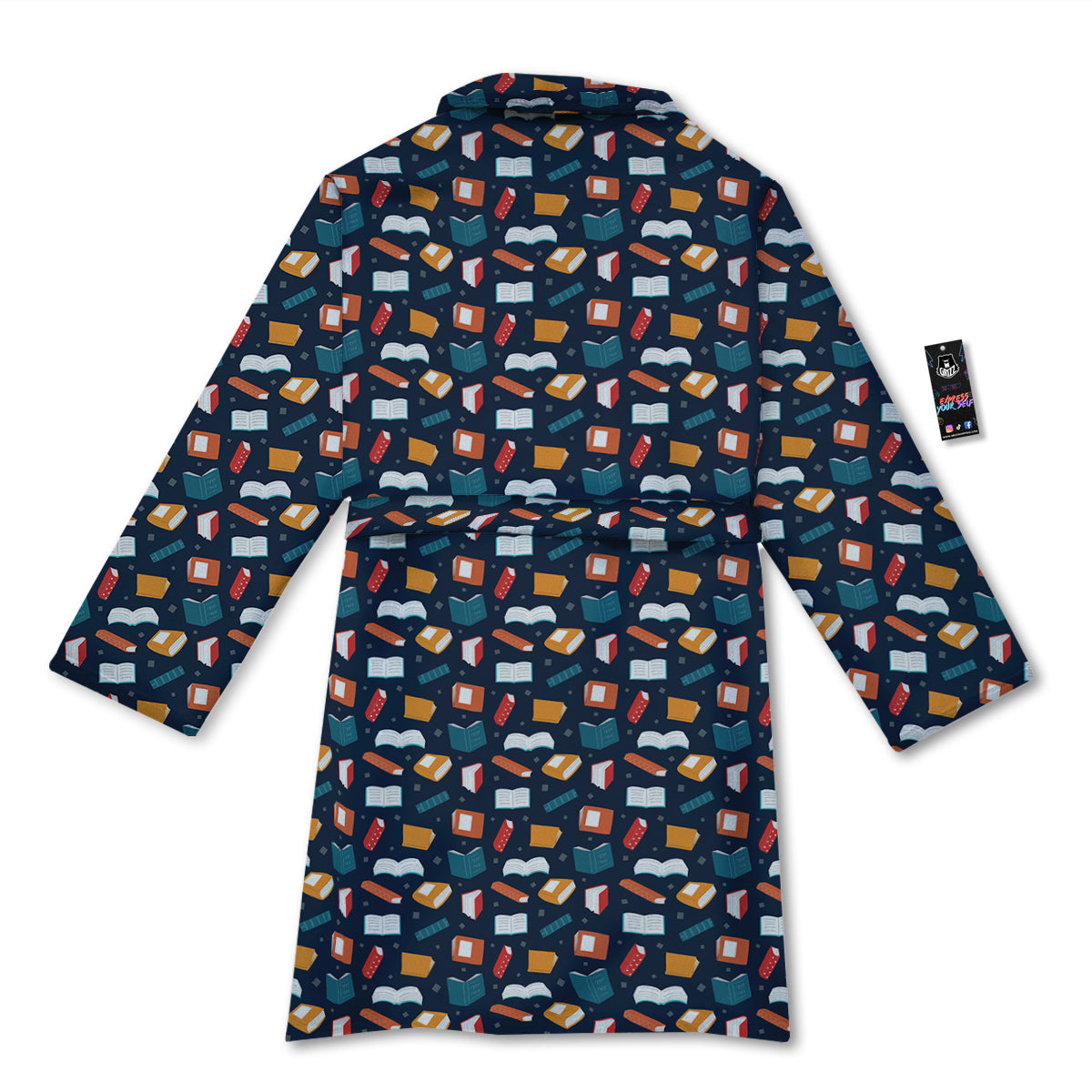 Books Colorful Print Pattern Bathrobe-grizzshop