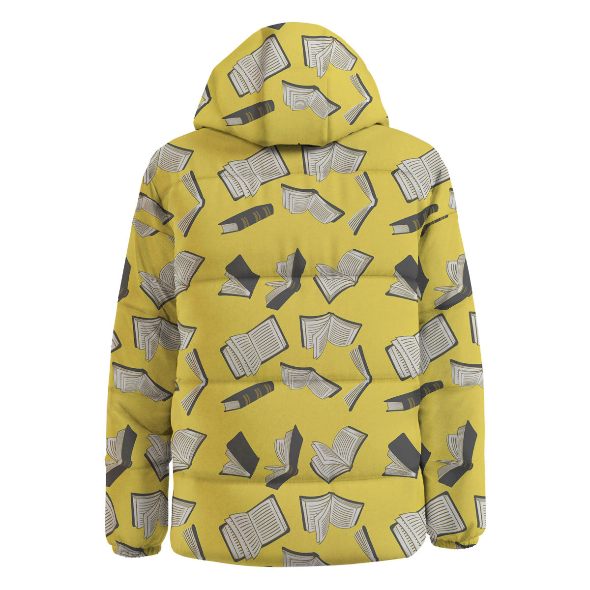 Books Pop Art Print Pattern Down Jacket-grizzshop