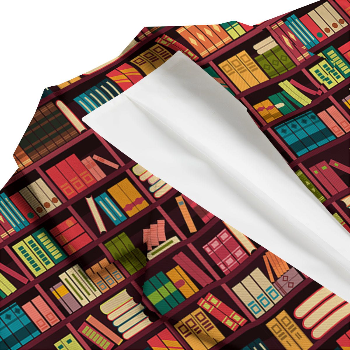 Bookshelf Vintage Print Pattern Men's Blazer-grizzshop