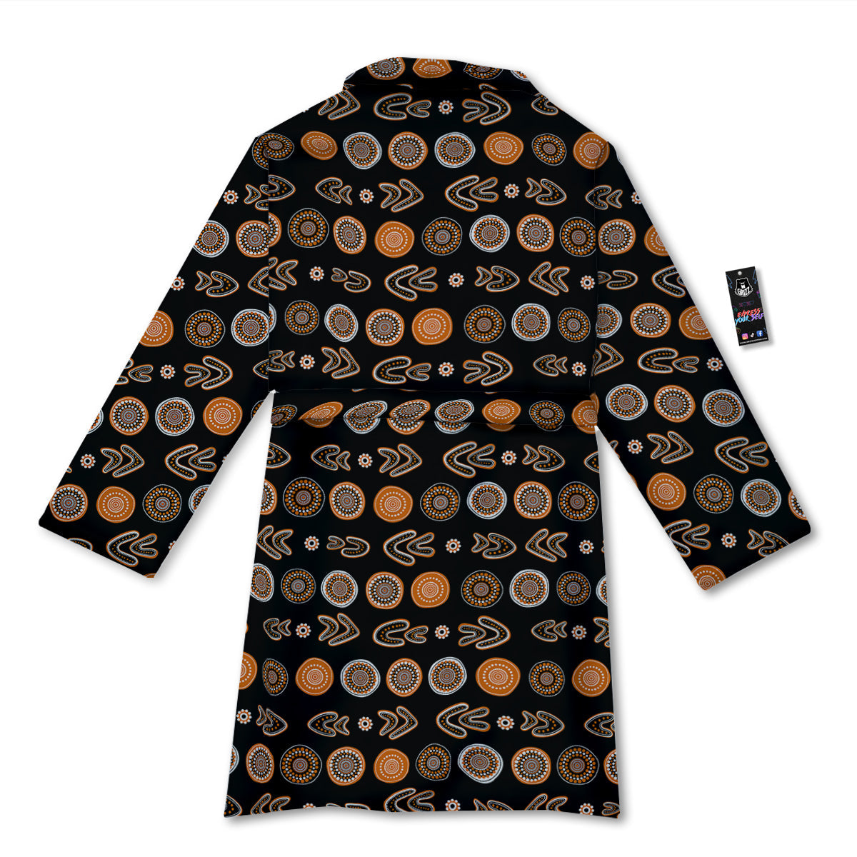 Boomerang Aboriginal Print Pattern Bathrobe-grizzshop
